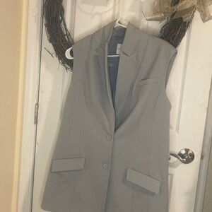 Favorite daughter Gray Sleeveless Blazer Vest